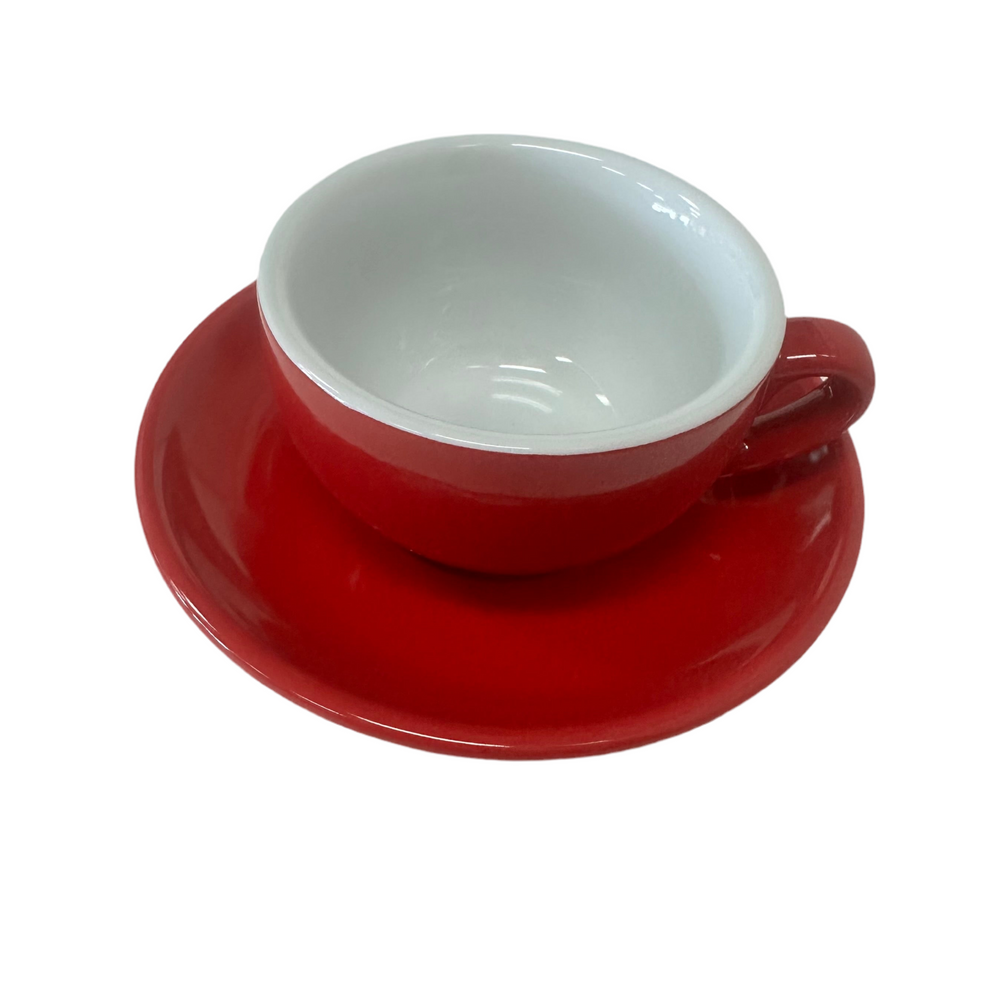 Palermo Red Cappuccino-Latte Cups, by Nuova Point, set of 6, Made in Italy!