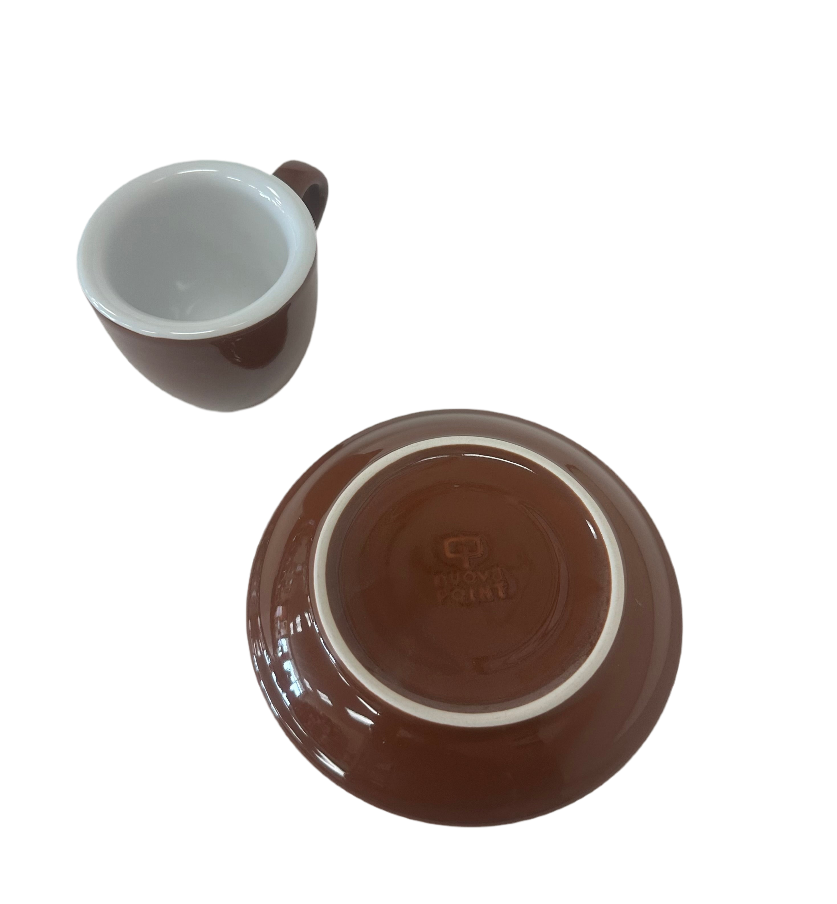 Palermo Brown Espresso Cups, by Nuova Point , set of 6,   Made in Italy!
