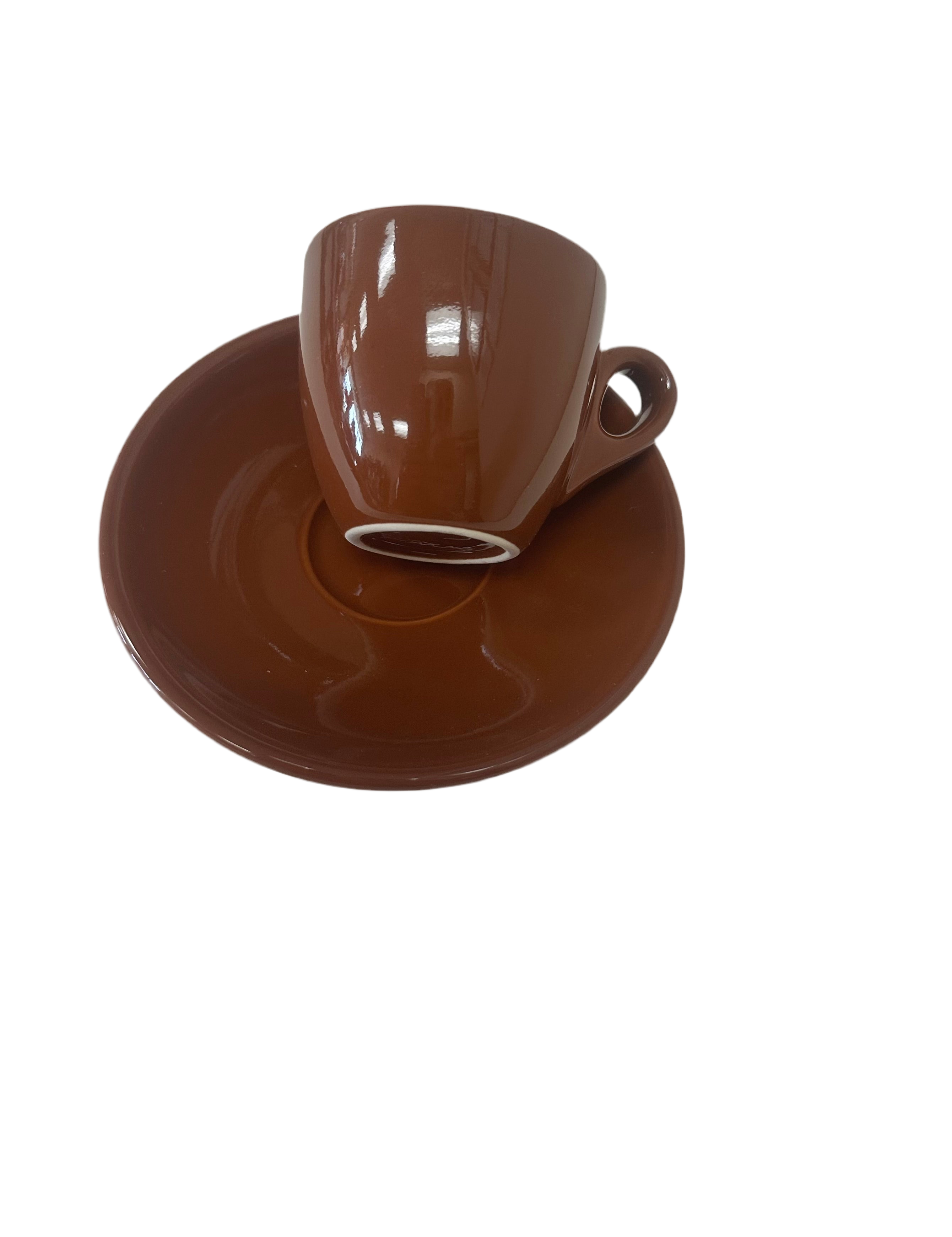 Palermo Brown Espresso Cups, by Nuova Point , set of 6,   Made in Italy!