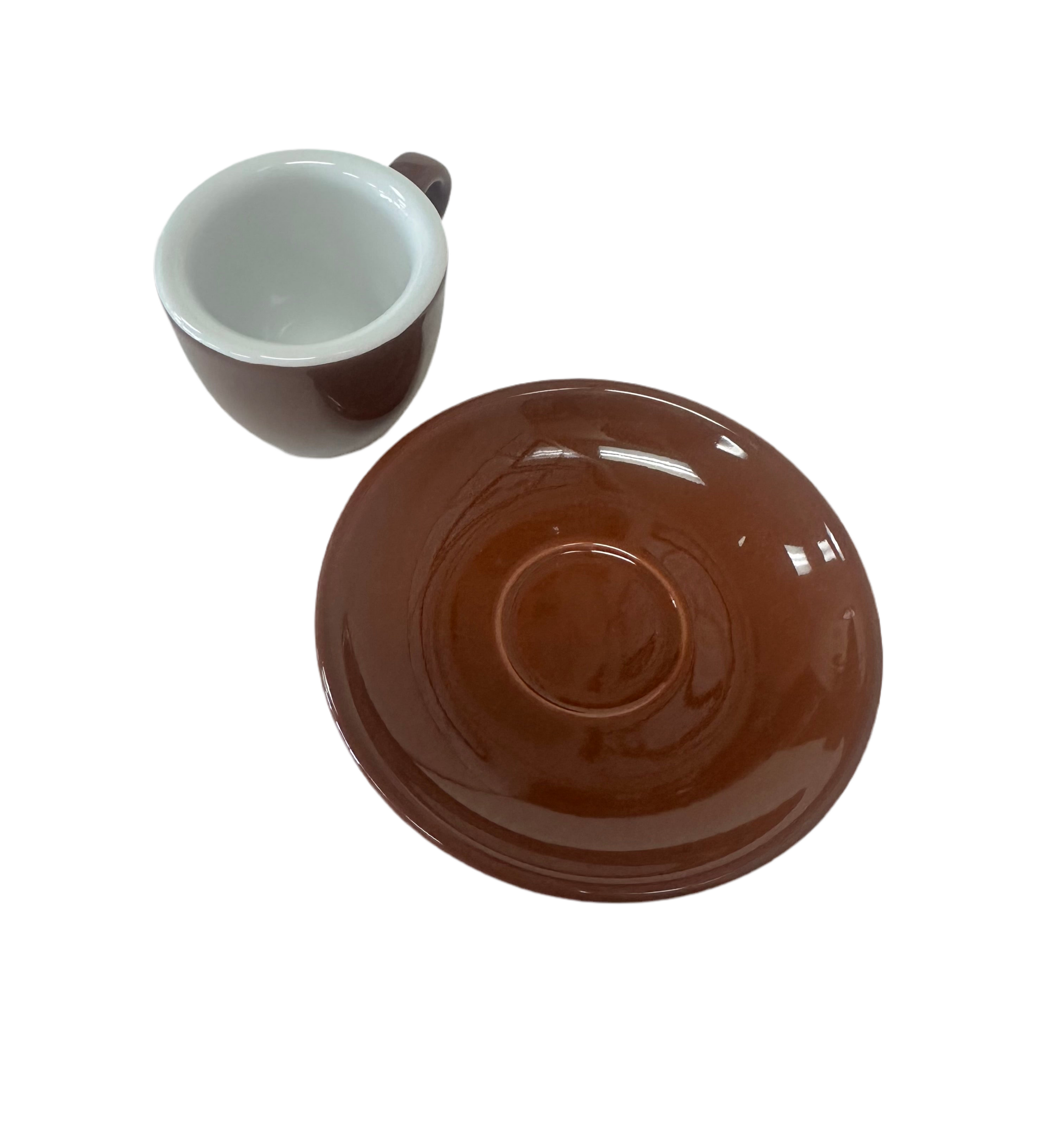 Palermo Brown Espresso Cups, by Nuova Point , set of 6,   Made in Italy!