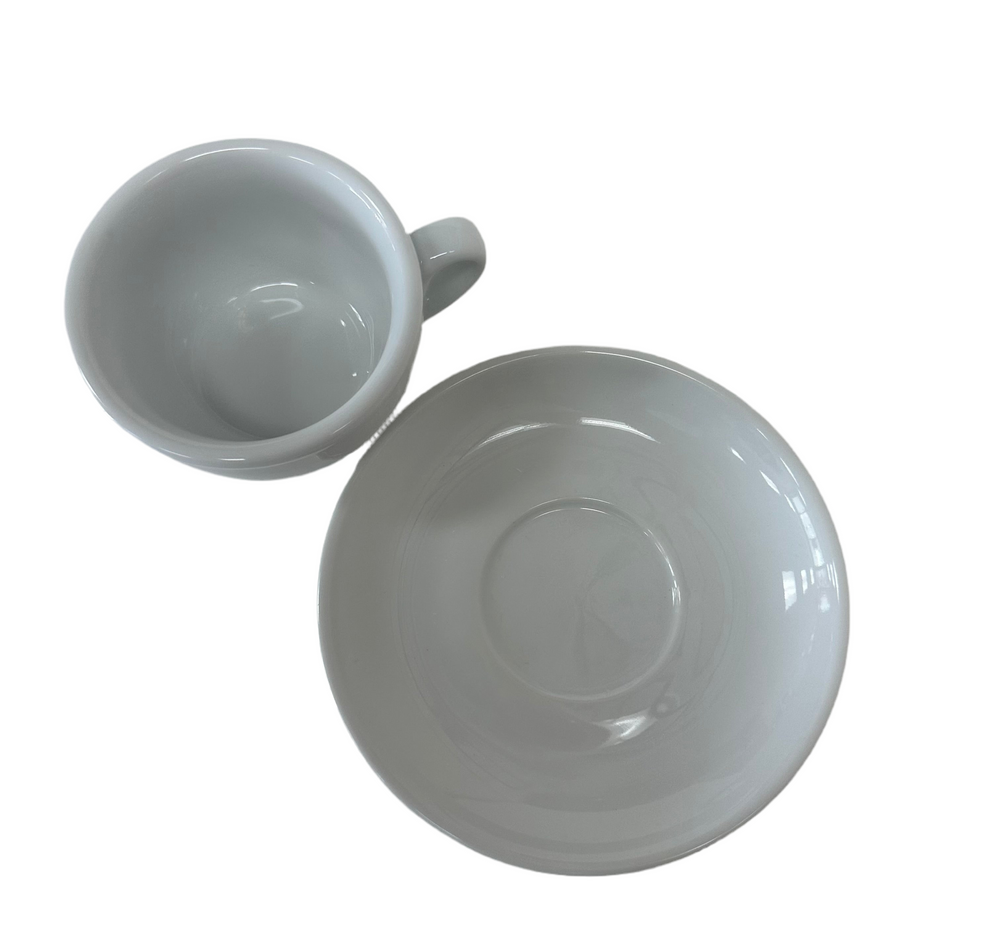 Palermo White Cappuccino-Latte Cups, by Nuova Point , set of 6, Made in Italy!