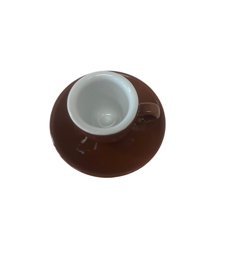 Palermo Brown Espresso Cups, by Nuova Point , set of 6, Made in Italy!