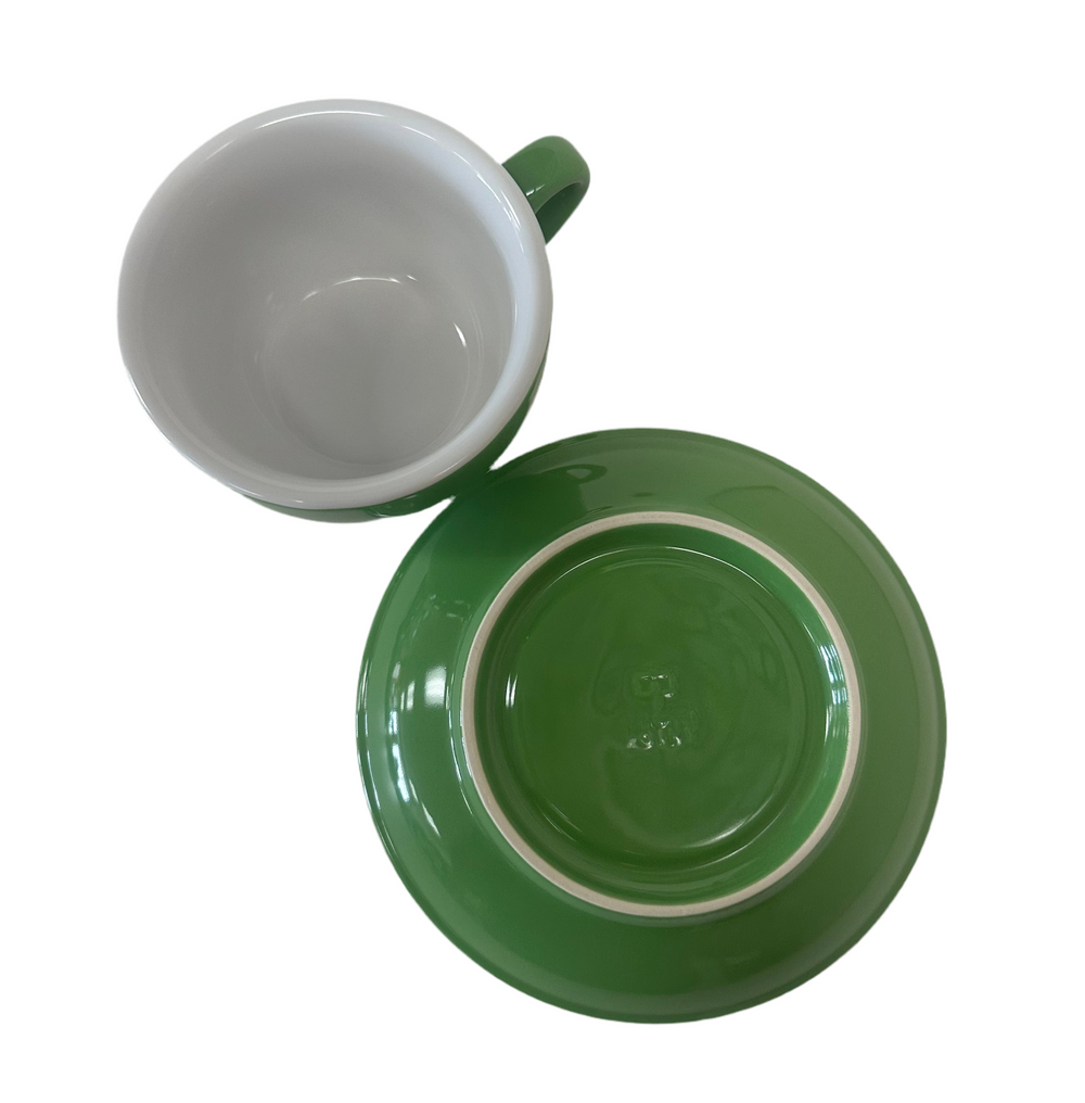 Palermo Green Cappuccino-Latte Cups, by Nuova Point, set of 6, Made in Italy!