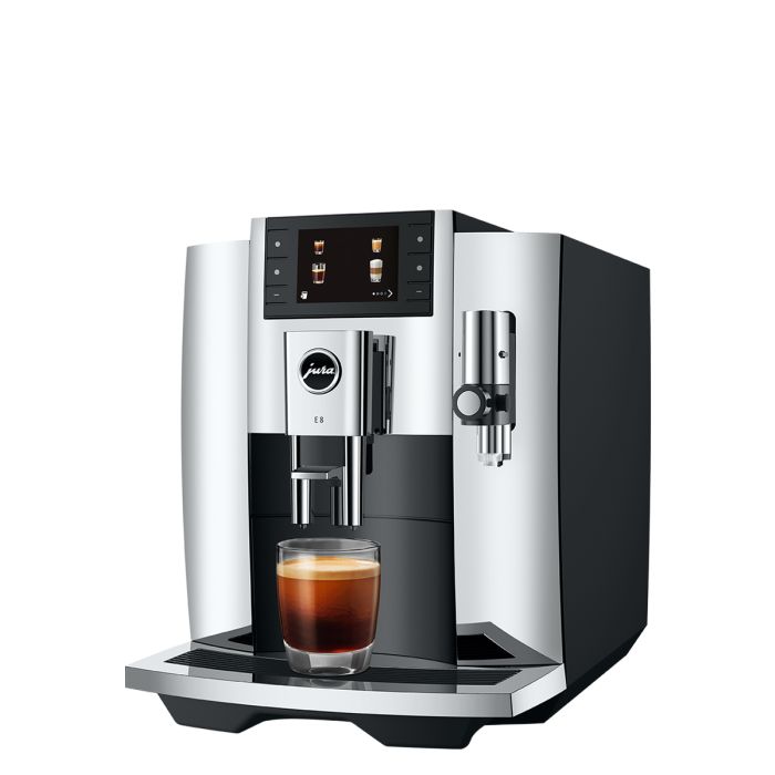 JURA E8 Chrome NAC Superautomatic Coffee Machine | 15646 2 yrs Warranty