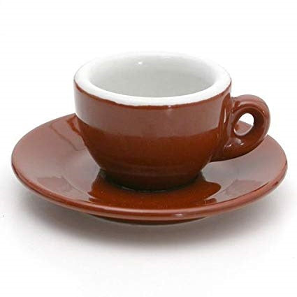 Brown Espresso Cups Nuova Point Sorrento Style, Made in Italy!
