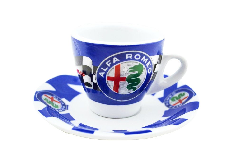 abarth coffee mug Auto sport Espresso Cups--set of 6 cups and saucers