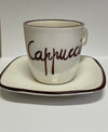 Set of 4 hand painted Cappuccino Cups | Italy