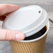 Translucent Compostable Paper Hot Cup Lid 8 oz.
