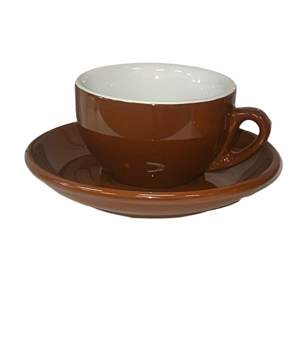 Palermo Brown Cappuccino-Latte  Cups, by Nuova Point,  Made in Italy!