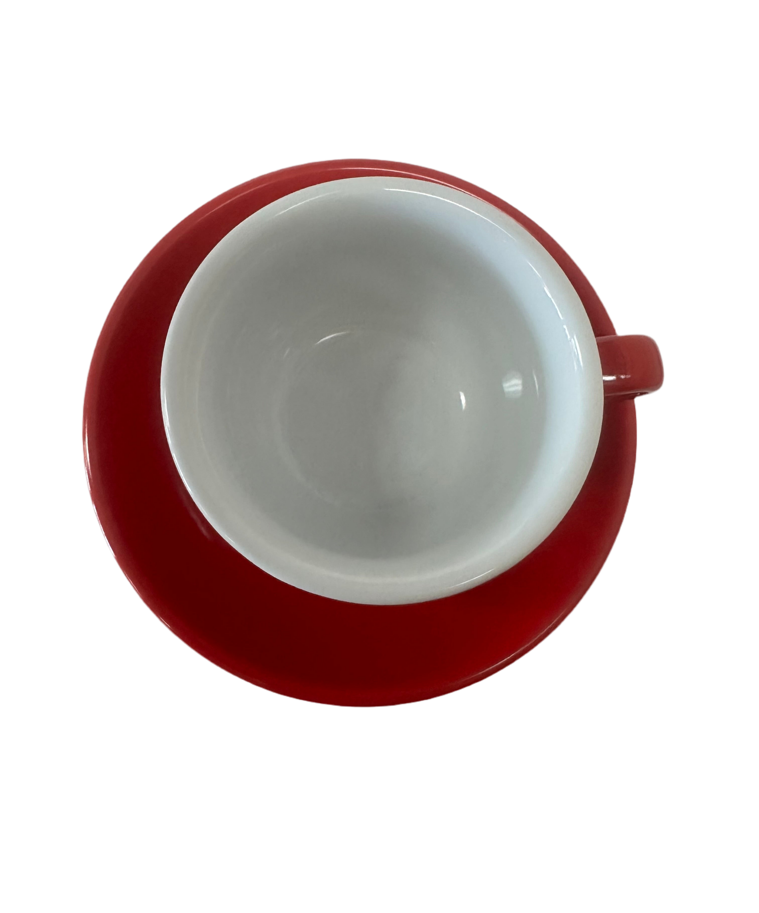 Palermo Red Cappuccino-Latte Cups, by Nuova Point, Made in Italy!