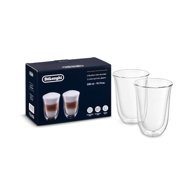 De'Longhi Double wall Latte Macchiato Glass set of 2