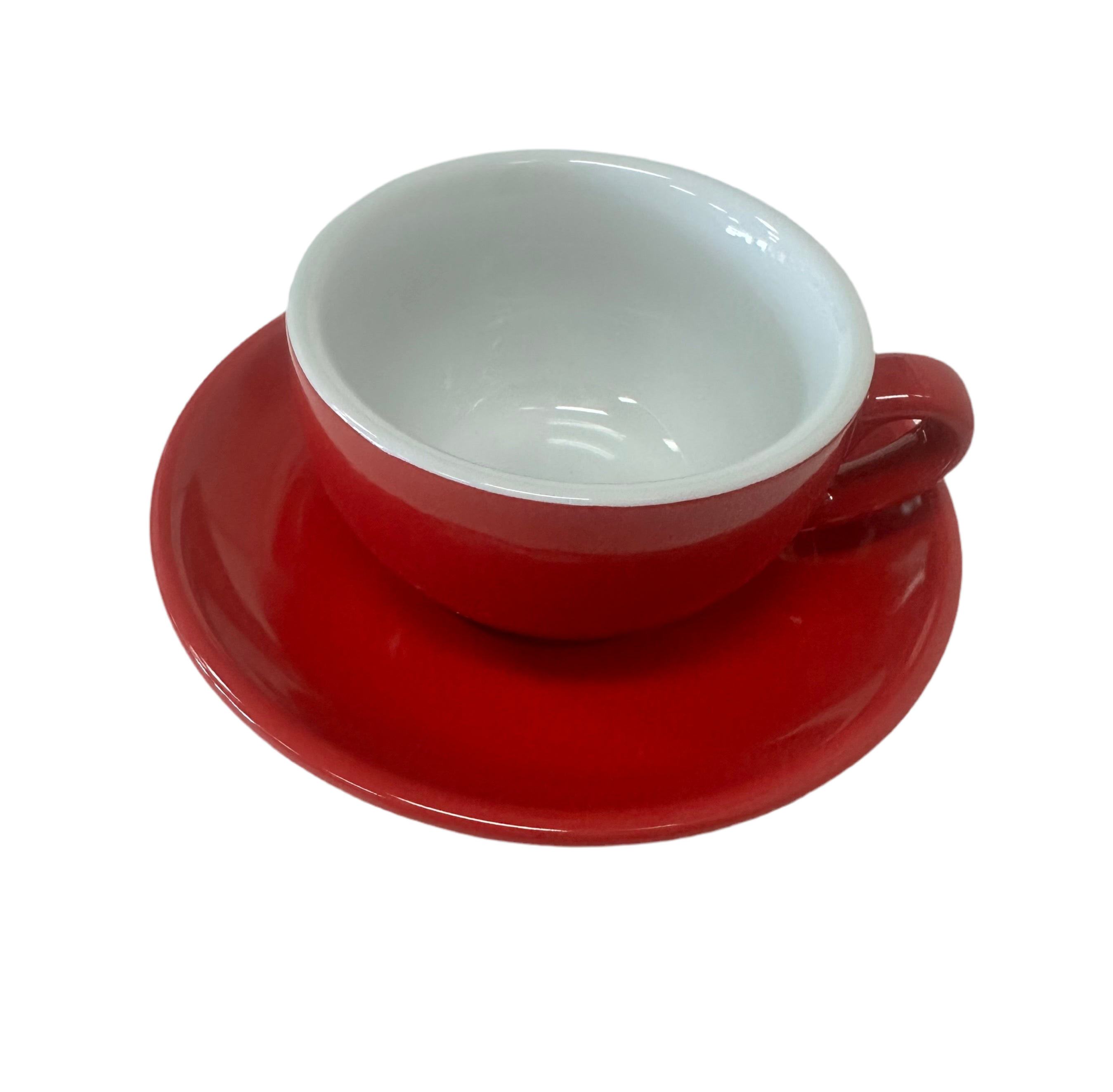 Palermo Red Cappuccino-Latte Cups, by Nuova Point, Made in Italy!