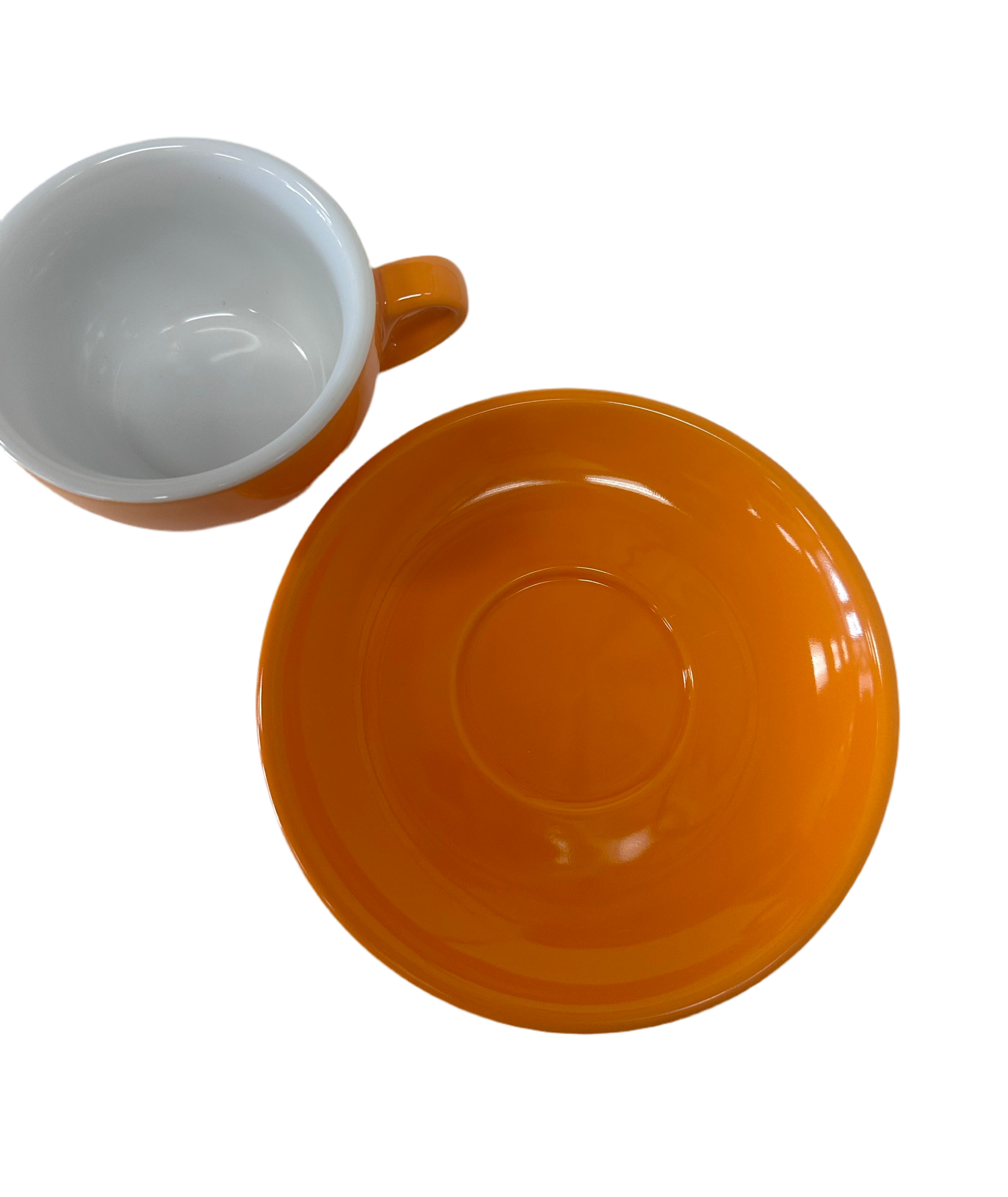 Palermo Orange Cappuccino Cups, by Nuova Point, Made in Italy!