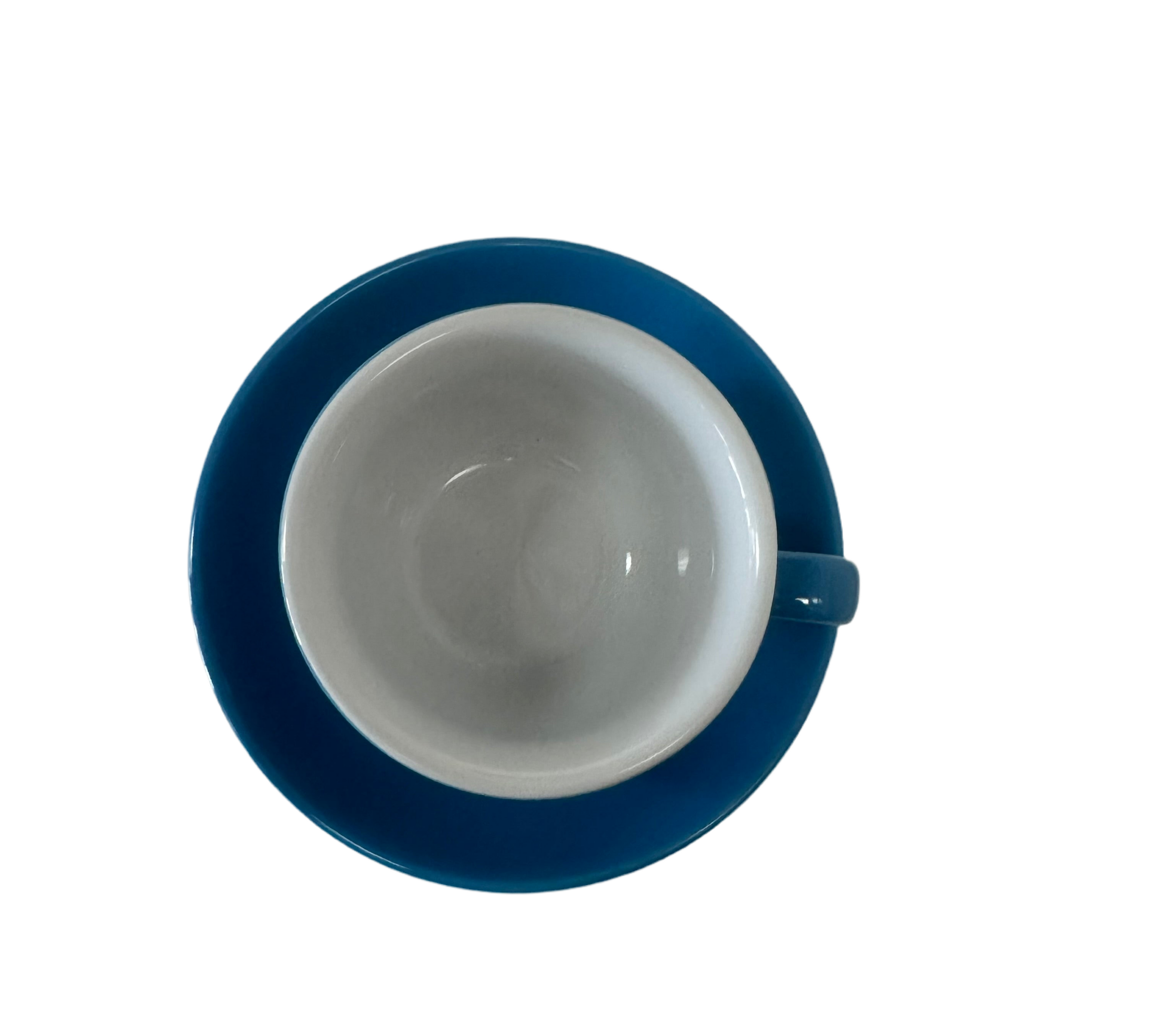 Palermo Blue Cappuccino-Latte Cups by Nuova Point,  Made in Italy.