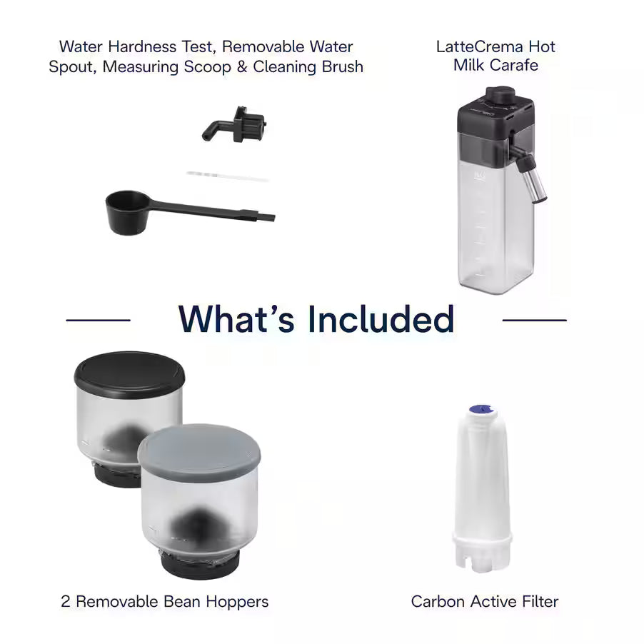 Delonghi Rivelia Automatic Espresso Machine, Onyx Black     | 2 yrs Warranty