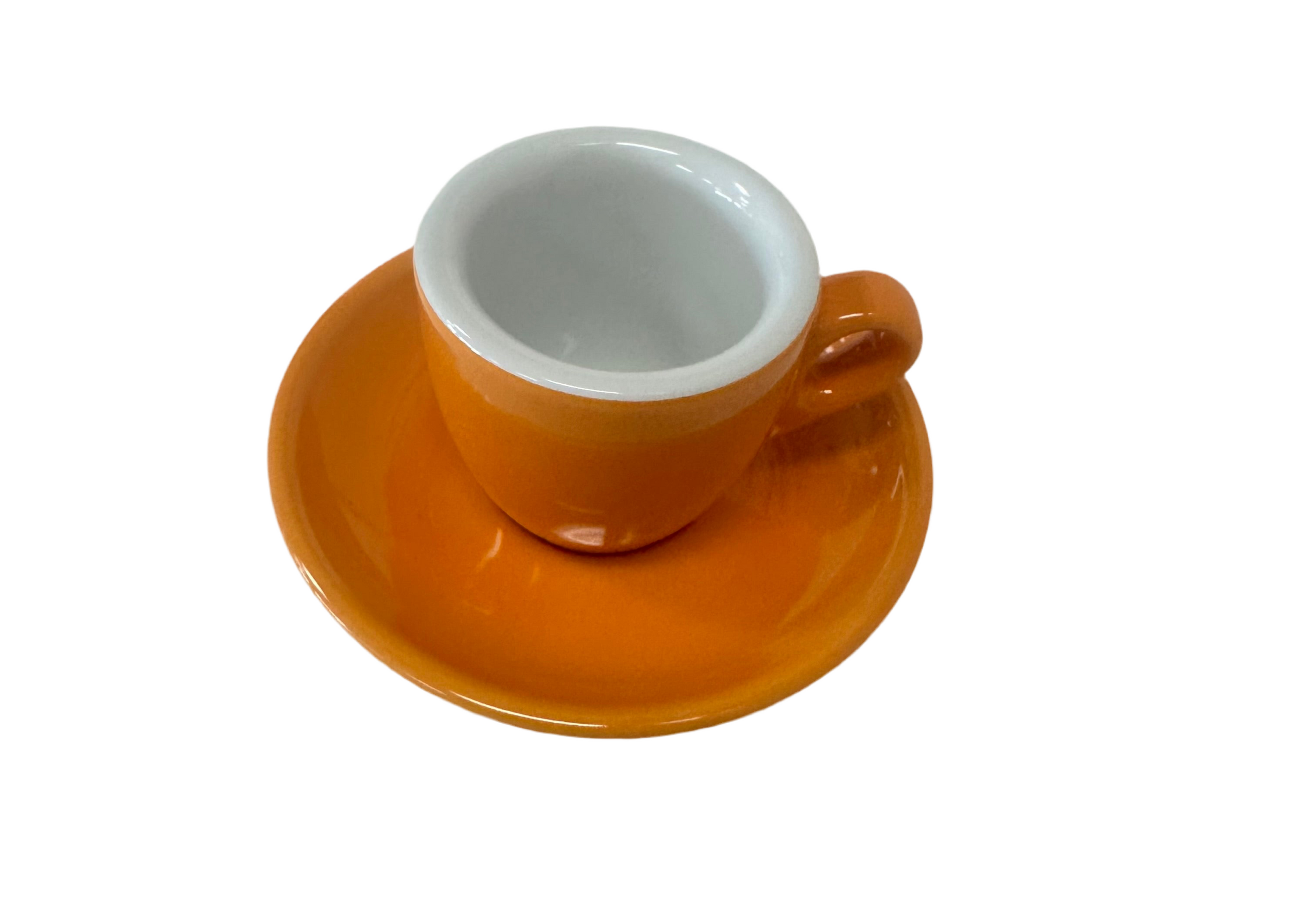 Palermo Orange Espresso Cups, by Nuova Point , set of 6,  Made in Italy!