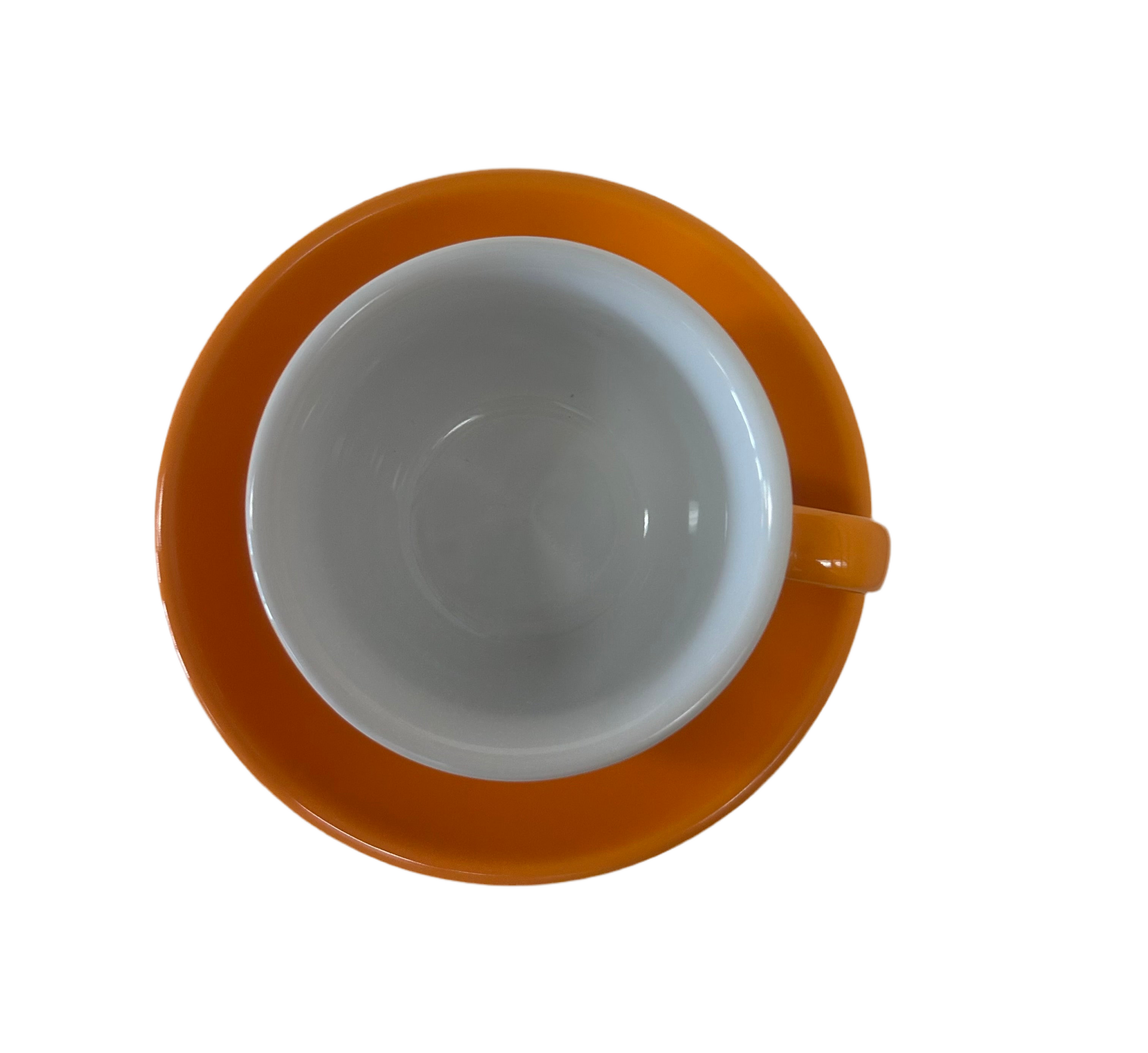 Palermo Orange Cappuccino Cups, by Nuova Point, Made in Italy!