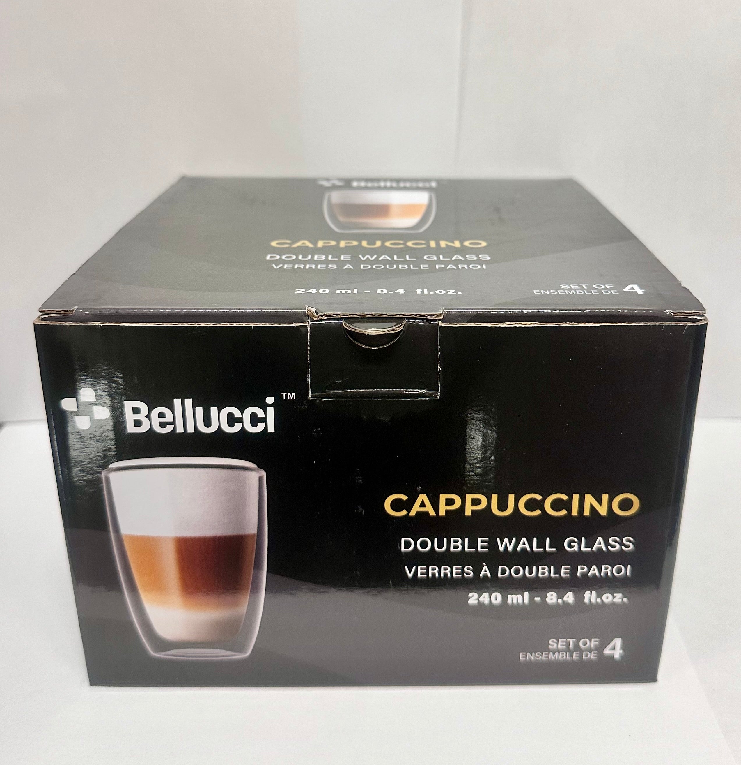 Bellucci Double wall Cappuccino Glass set of 4 - 8.4oz