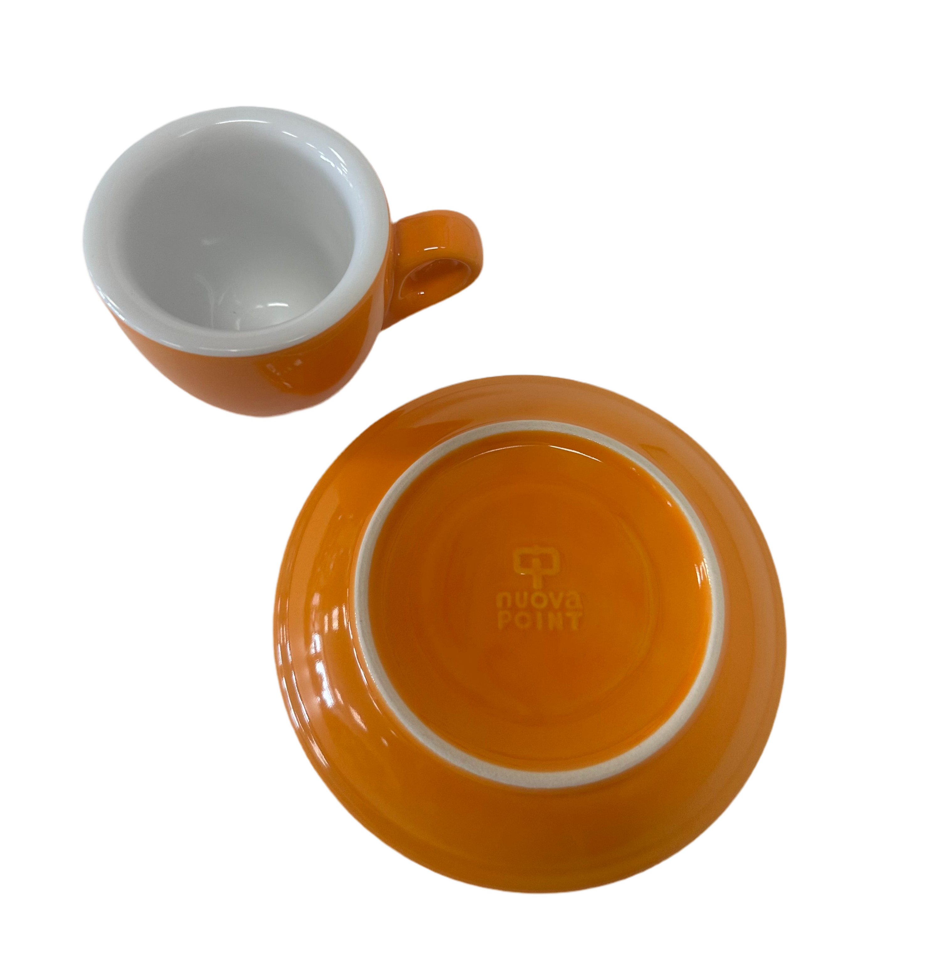 Palermo Orange Espresso Cups, by Nuova Point,  Made in italy!