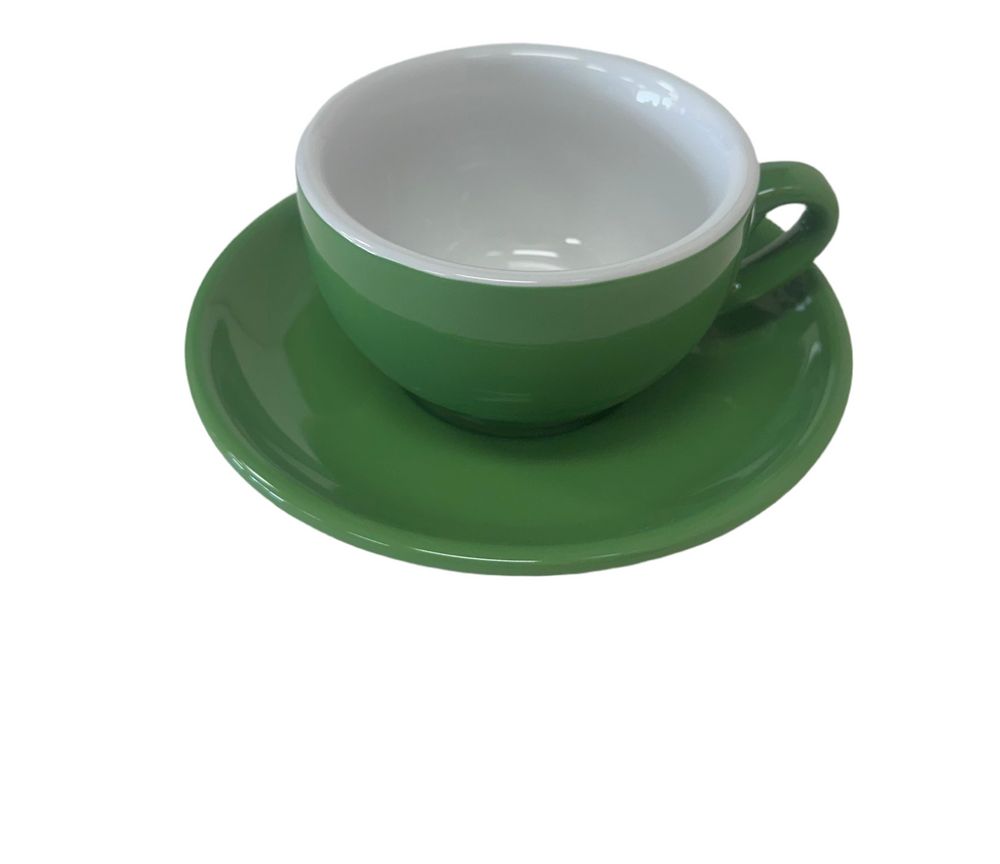 Palermo Green Cappuccino-Latte Cups, by Nuova Point, Made in Italy!