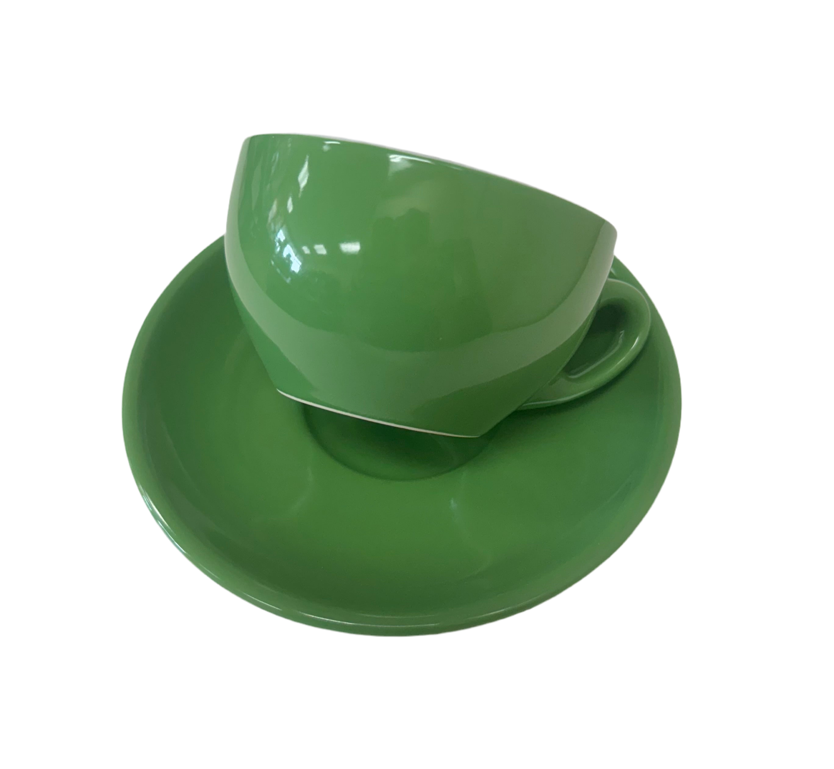 Palermo Green Cappuccino-Latte Cups, by Nuova Point, Made in Italy!