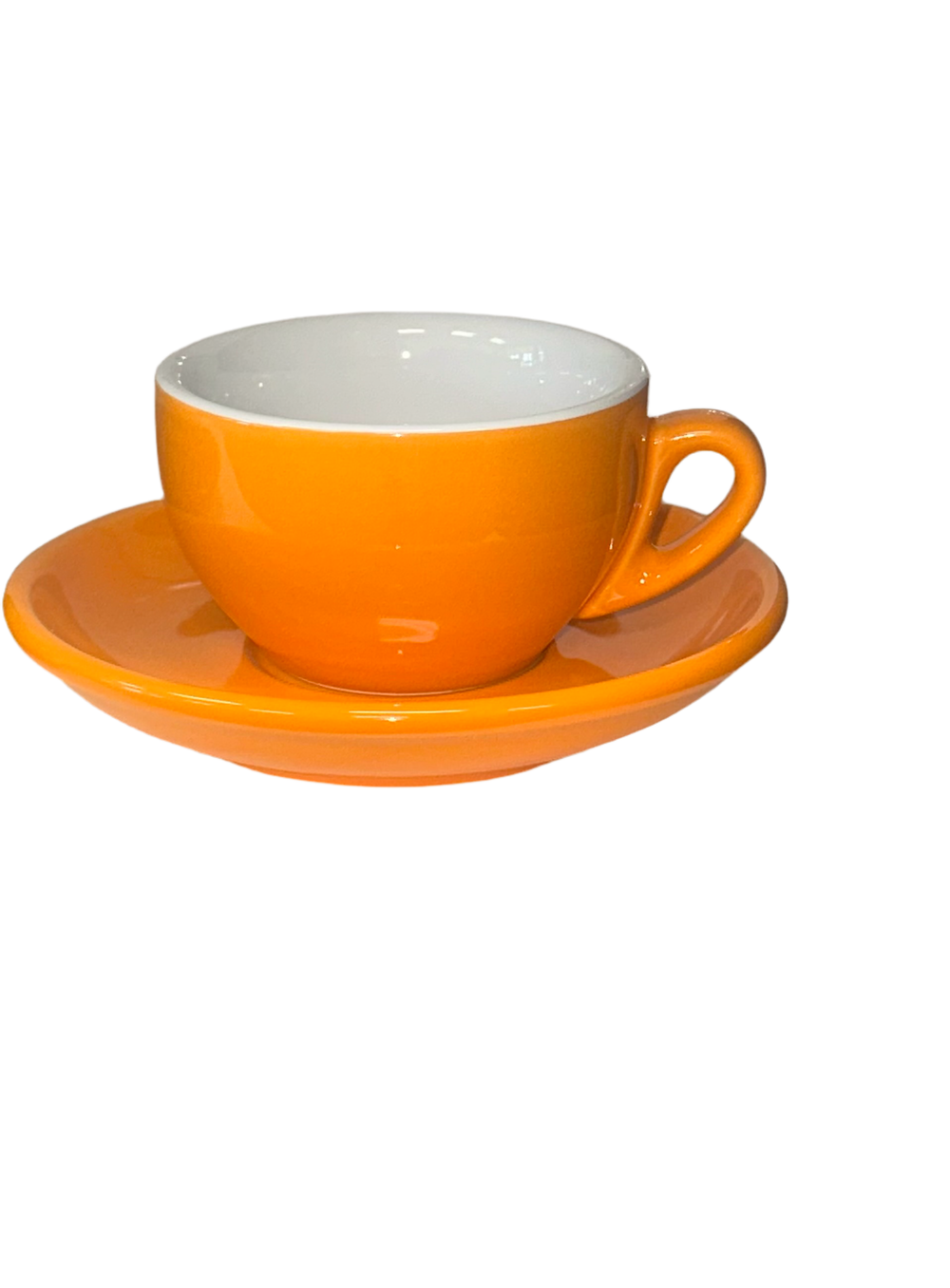 Palermo Orange Cappuccino-Latte Cups, by Nuova Point, Made in Italy!