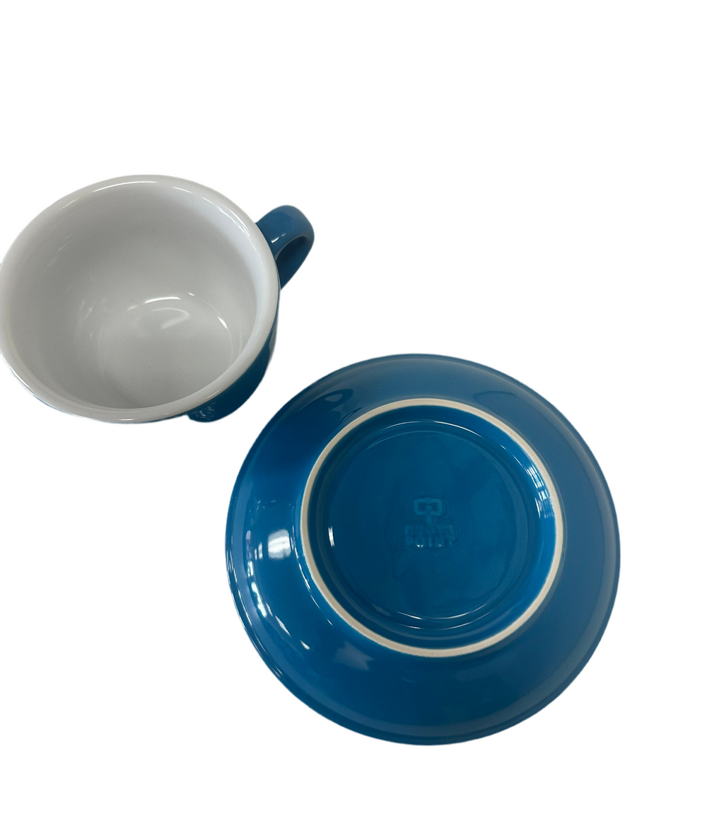 Palermo Blue Cappuccino-Latte Cups by Nuova Point,  Made in Italy.