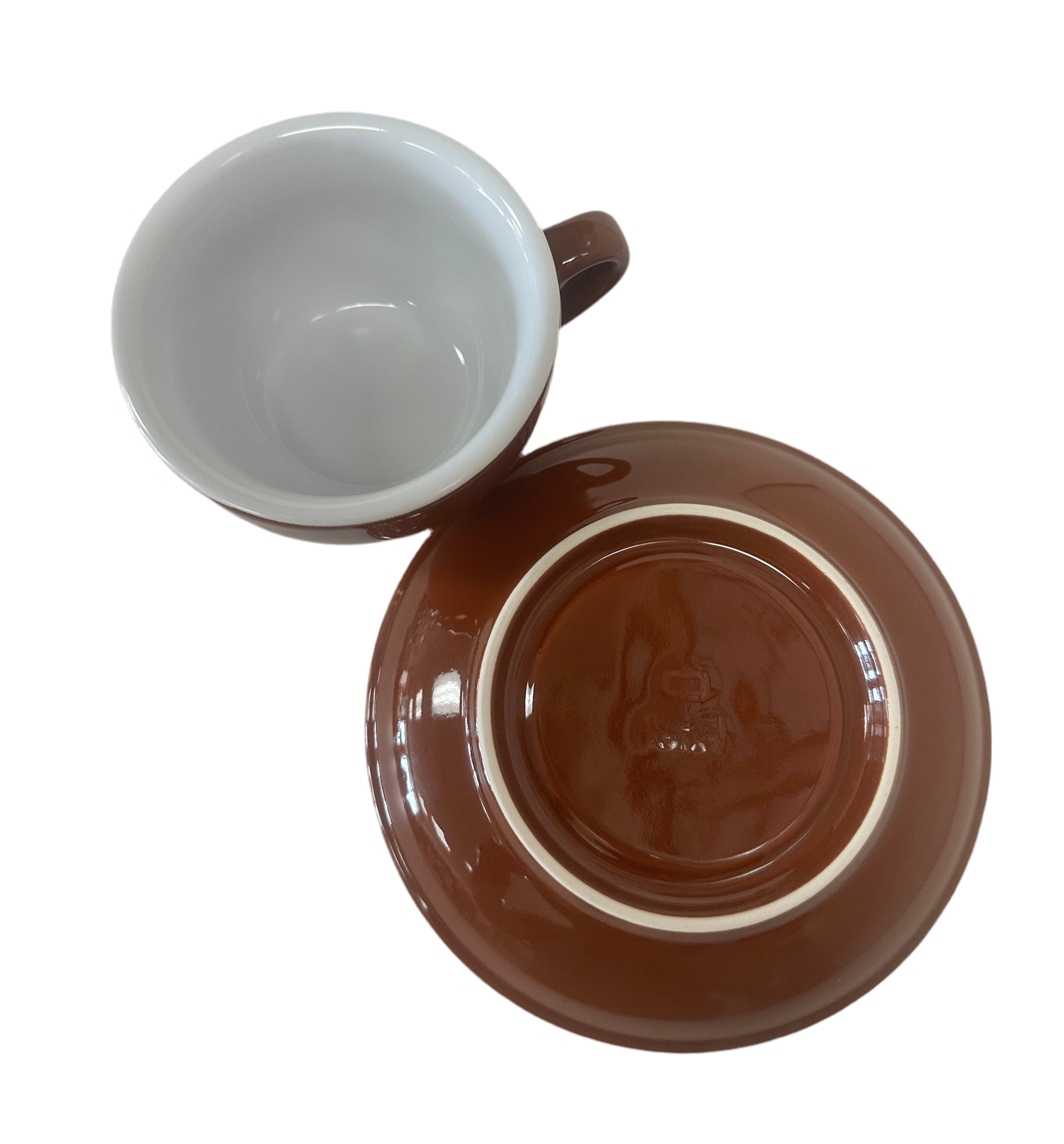 Palermo Brown Cappuccino-Latte  Cups, by Nuova Point,  Made in Italy!