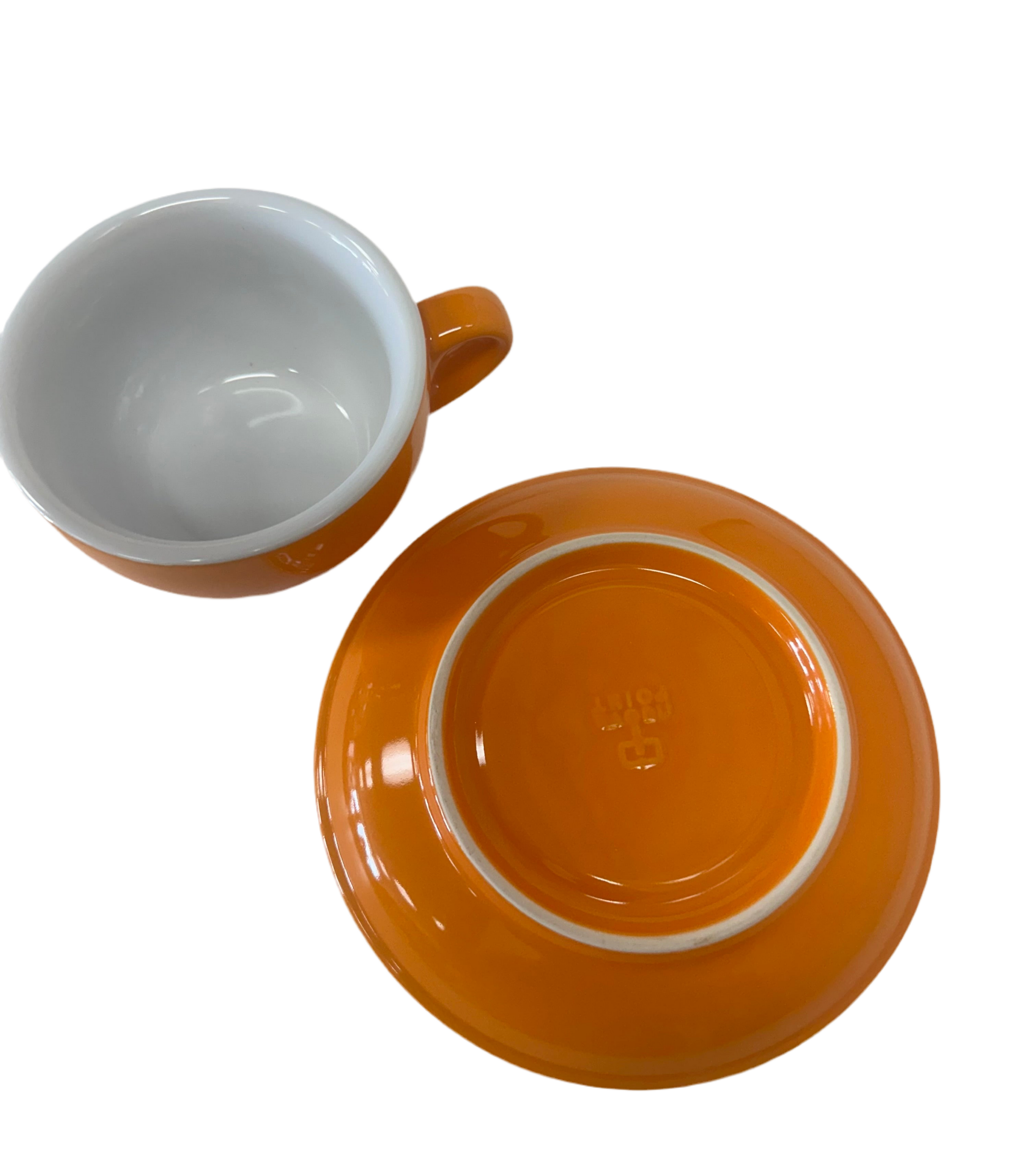 Palermo Orange Cappuccino Cups, by Nuova Point, Made in Italy!