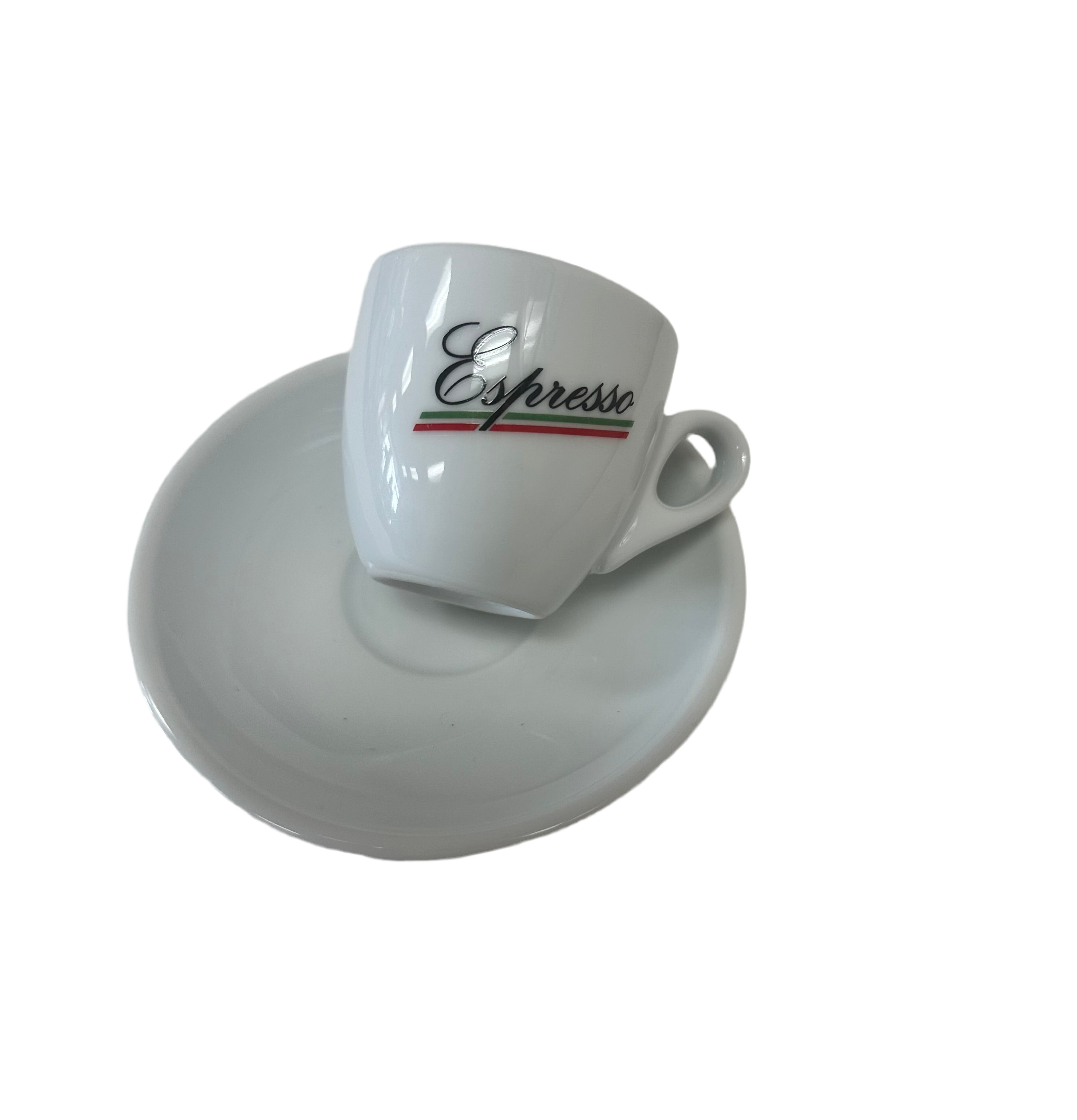 Palermo White Espresso cups "Espresso motif", by Nuova Point, Made in Italy!