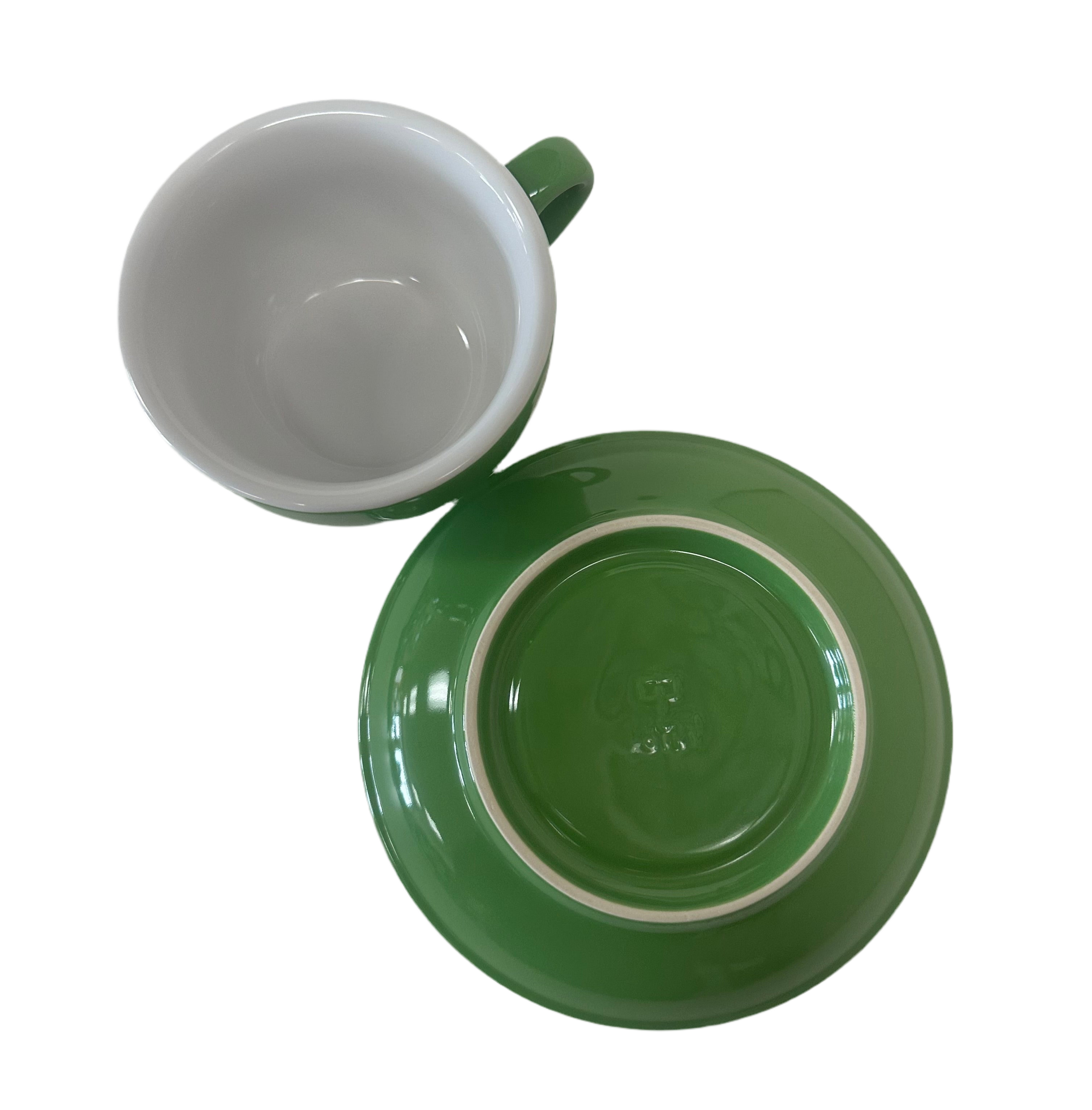 Palermo Green Cappuccino-Latte Cups, by Nuova Point, set of 6,  Made in Italy!