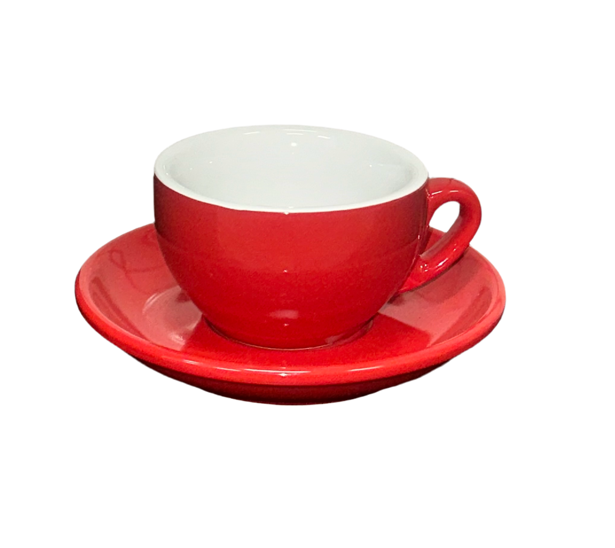 Palermo Red Cappuccino-Latte Cups, by Nuova Point, set of 6,   Made in Italy!