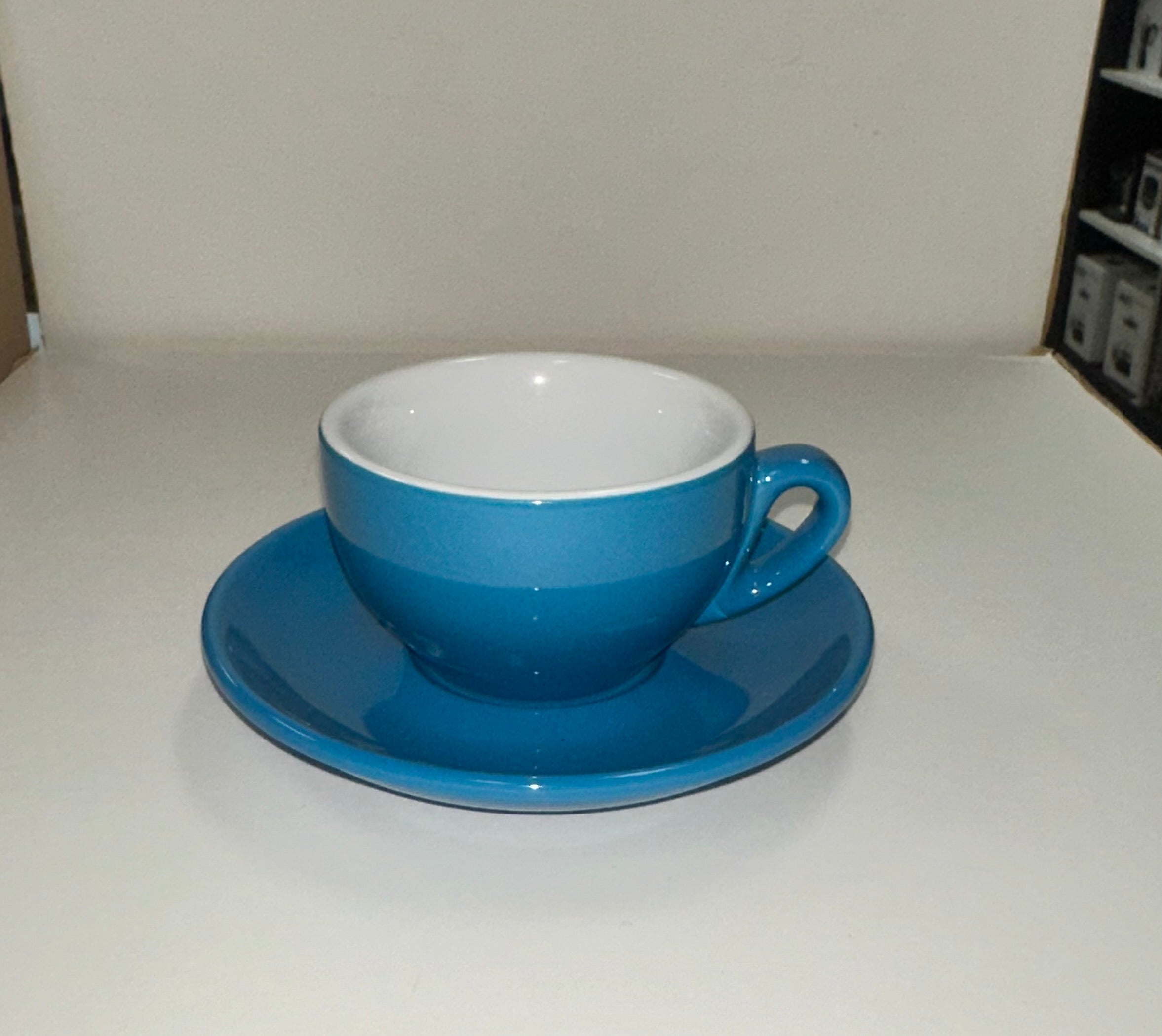 Palermo Blue Cappuccino-Latte Cups by Nuova Point,  Made in Italy.