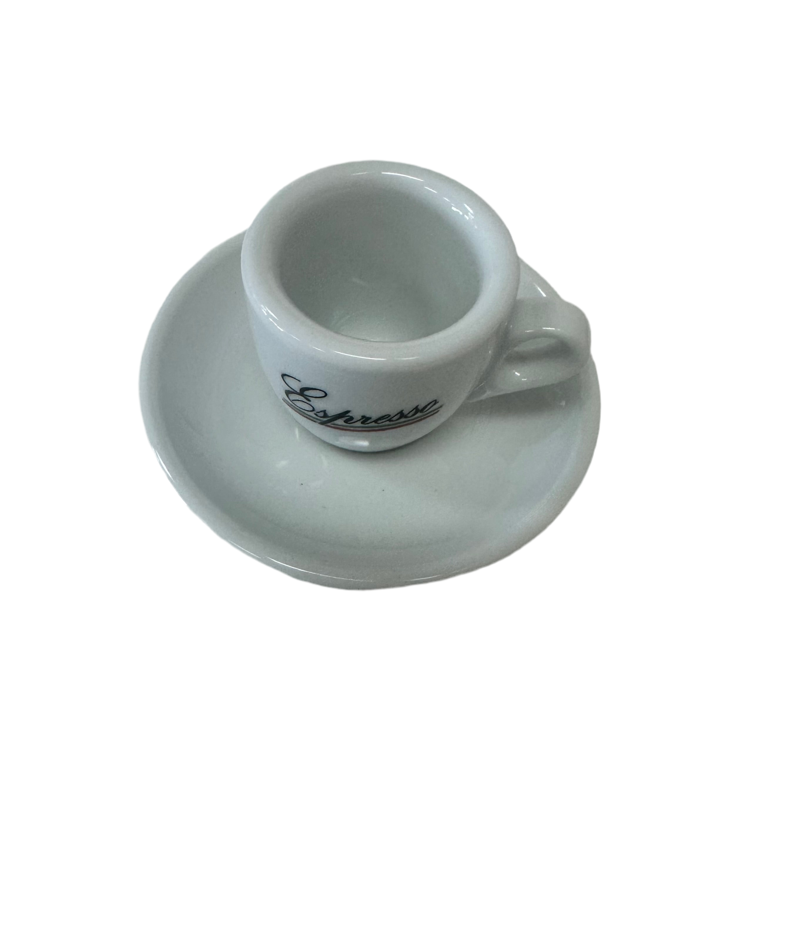 Palermo White Espresso cups "Espresso motif", by Nuova Point, Made in Italy!