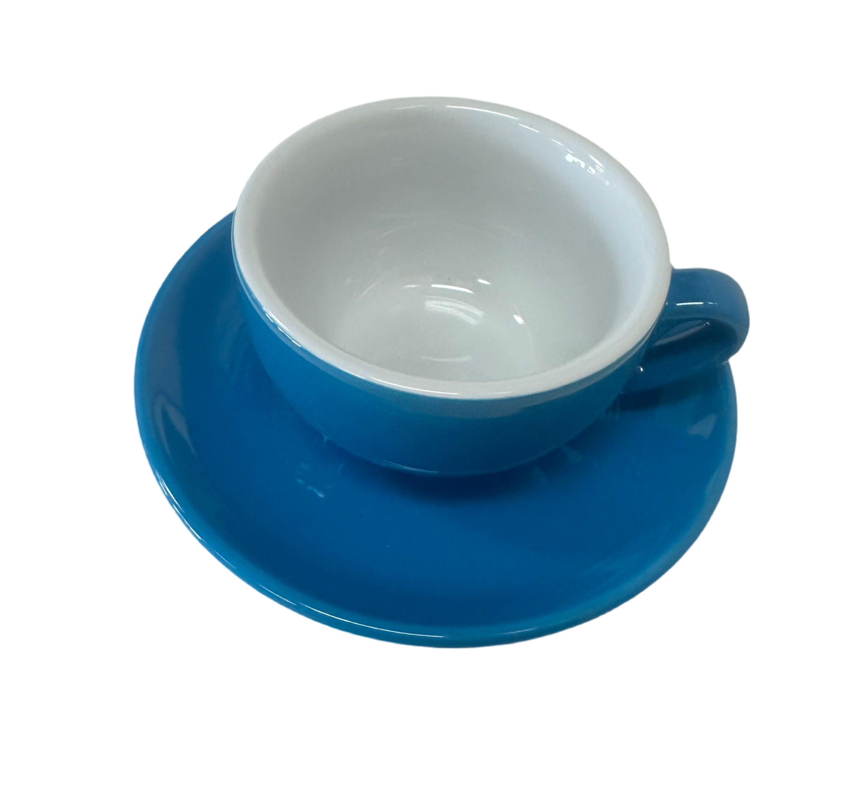 Palermo Blue Cappuccino-Latte Cups by Nuova Point,  Made in Italy.