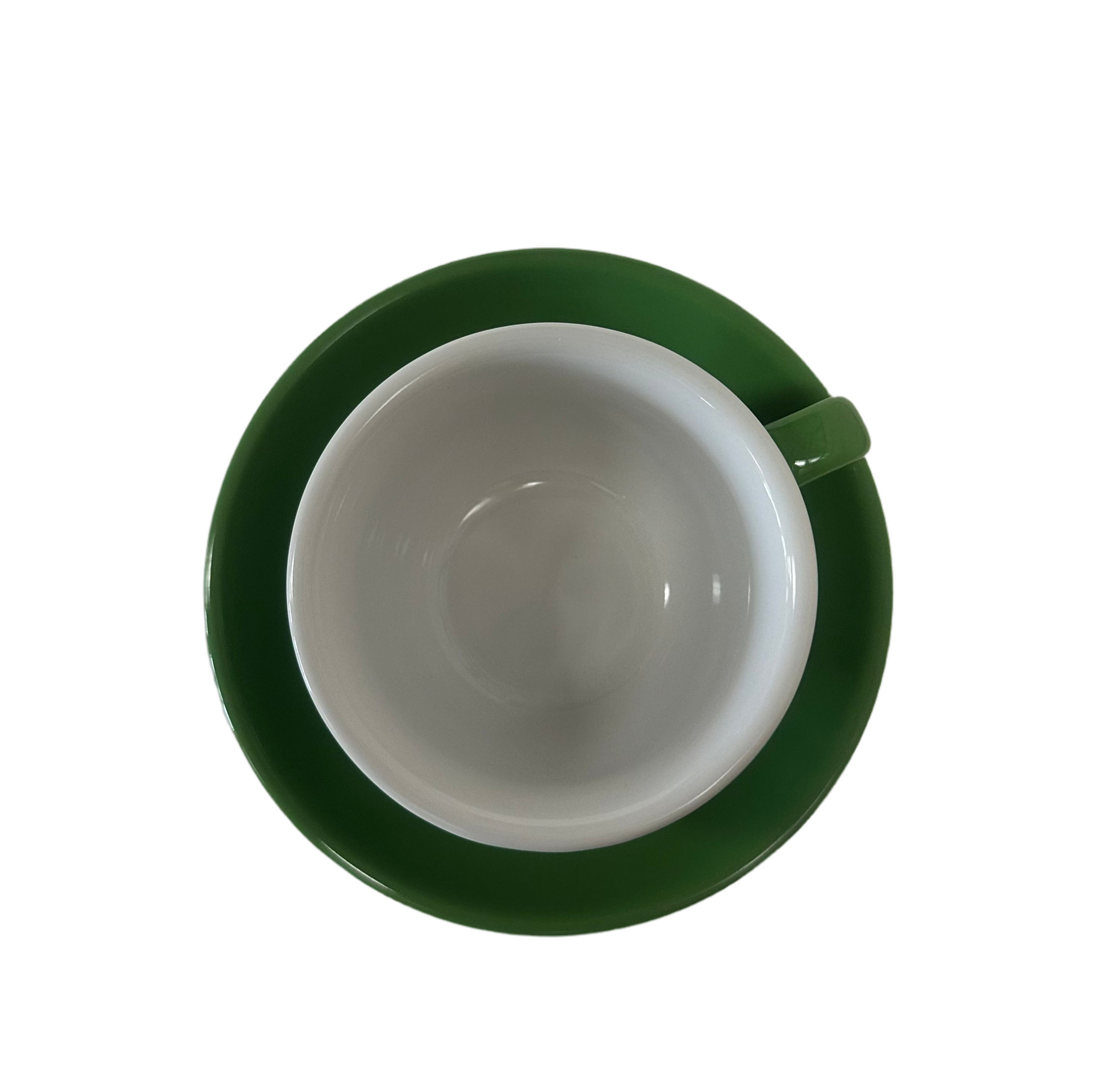 Palermo Green Cappuccino-Latte Cups, by Nuova Point, set of 6,  Made in Italy!