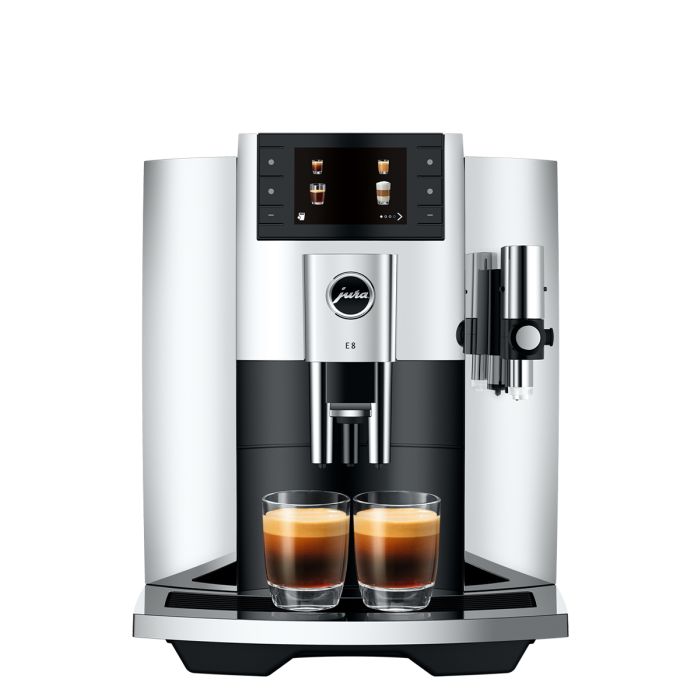 JURA E8 Chrome  NAC Superautomatic Coffee Machine | 15646 2 yrs Warranty