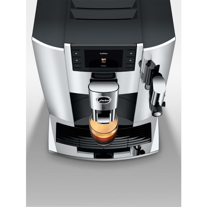 JURA E8 Chrome  NAC Superautomatic Coffee Machine | 15646 2 yrs Warranty