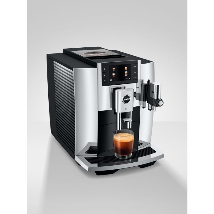JURA E8 Chrome  NAC Superautomatic Coffee Machine | 15646 2 yrs Warranty