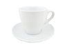 White Espresso Cups--set of 6 cups and saucers