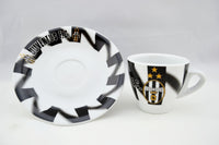 Juventus Italian soccer club espresso cup and saucer