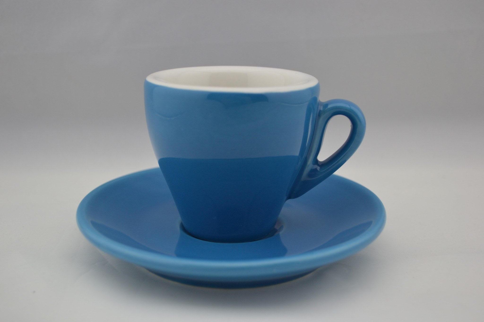 single espresso cup in blue