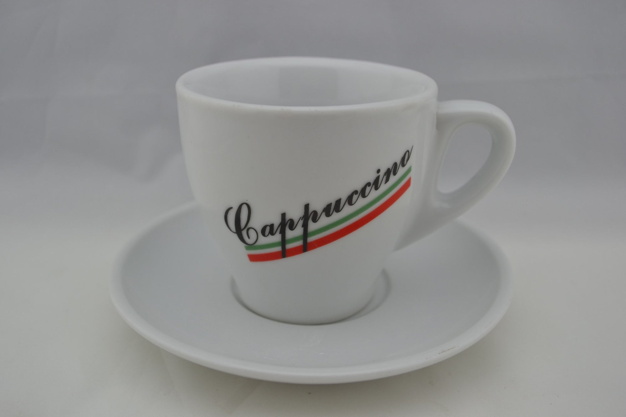 Porcelain Cappuccino Cups with the Cappuccino Motif 6 oz. Espresso