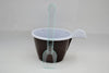 Darnel plastic espresso cup with plastic gelato spoon in front