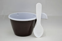 Darnel plastic espresso cup with plastic espresso size spoon
