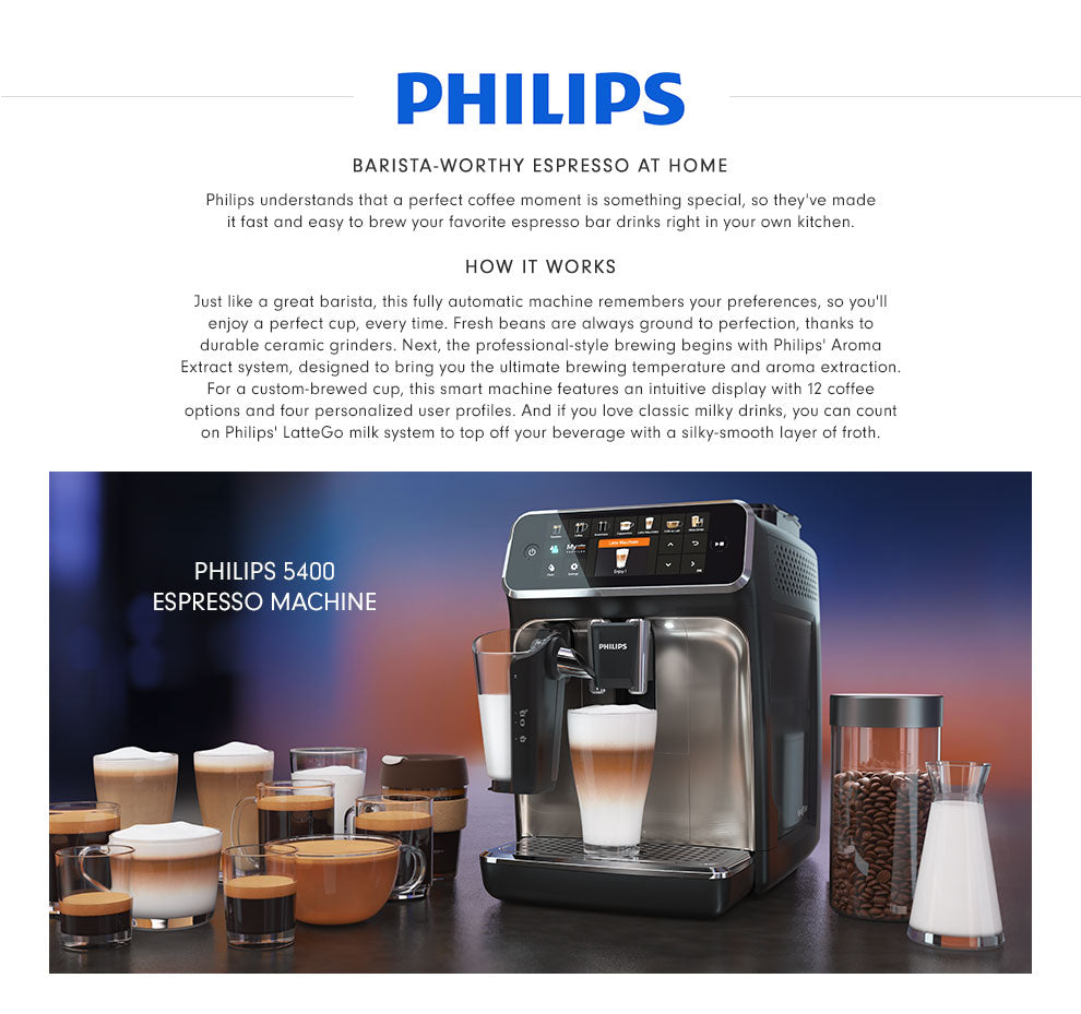 OPEN BOX) | Philips Saeco 5400 Superautomatic Espresso Machine
