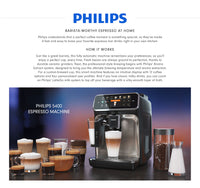 (OPEN BOX)  | Philips Saeco 5400 Superautomatic Espresso Machine LatteGo Silver  EP5447/94