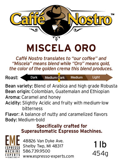 Caffé Nostro™ - Miscela Oro Espresso Coffee Beans