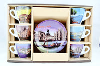 Italian Panorama Espresso Cups Set of 6 in Box