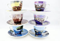 Italian Panorama Espresso Cups Set of 6